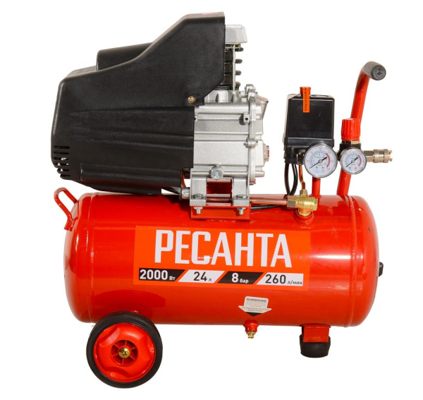 Компрессор воздушный КП-24/260М Ресанта (компрессор 260 ) 74/7/3 купить за 11 790 руб. в Новосибирске
