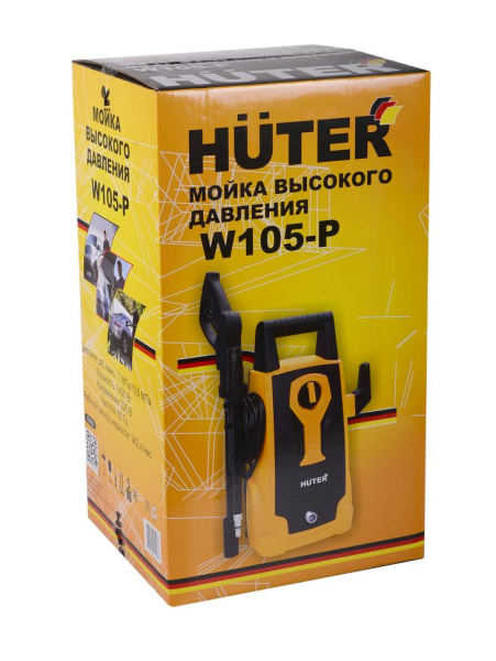 Мойка высокого давления "HUTER" W105-P, 1400Вт, 105 бар, забор воды из бочки и водопровода, 70/8/3 купить за 6&nbsp;217 руб. в Новосибирске