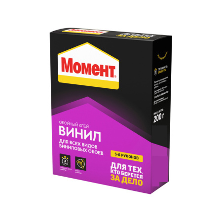 Клей для обоев Момент Винил (200 г), тов-221294 купить за 452 руб. в Новосибирске