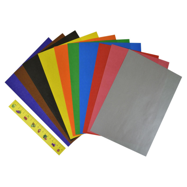 Бумага цветная Каляка-Маляка офсет.одност. 10л.10цв. А4 в папке БЦКМ10, 1398581 купить за 92 руб. в Новосибирске