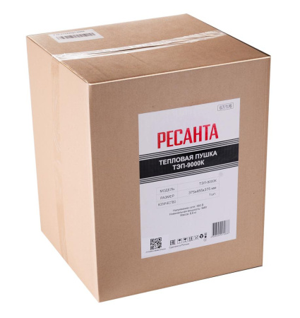 Тепловая электрическая пушка ТЭП-9000К Ресанта, 67/1/6 купить за 10&nbsp;790 руб. в Новосибирске