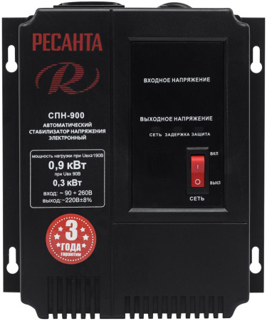 Стабилизатор СПН-900 Ресанта, 90-260В, 63/6/23 купить за 4 890 руб. в Новосибирске