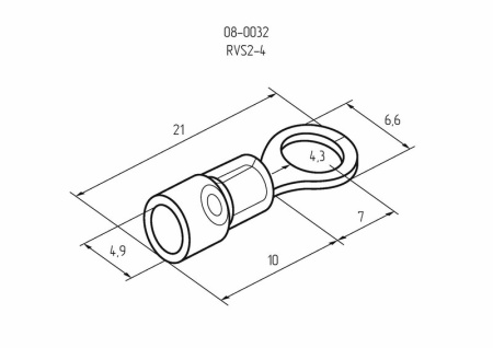 НАКОНЕЧНИК КОЛЬЦЕВОЙ изолированный ( VR 2- 4) REXANT (НКИ ø4.3мм) купить за 14 руб. в Новосибирске