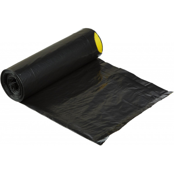 Мешки для мусора ПВД 35л 25мкм 10шт/рул черн50х58см, Стандарт, с завязками, РОМАШКА, 1341833 купить за 61 руб. в Новосибирске