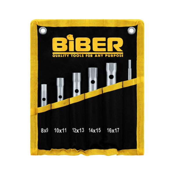 Набор трубчатых ключей Biber 90624, 6 шт (8-17 мм), тов-229884 купить за 685 руб. в Новосибирске