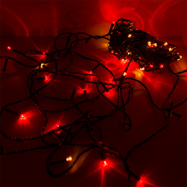 Гирлянда светодиодная "Рисовая" RL-110M, 10M, 100 LED, мультицвет, черный шнур (2634) купить за 0 руб. в Новосибирске