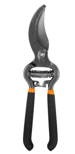Секатор "ВИХРЬ", 200мм., возвратная пружина, обрезиненные рукоятки чёрные 73/7/3/1 купить за 723 руб. в Новосибирске