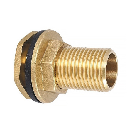 Отвод врезка д/резервуара резьбовой 1/2" НР в сборе, латунь, тов-170727 купить за 367 руб. в Новосибирске