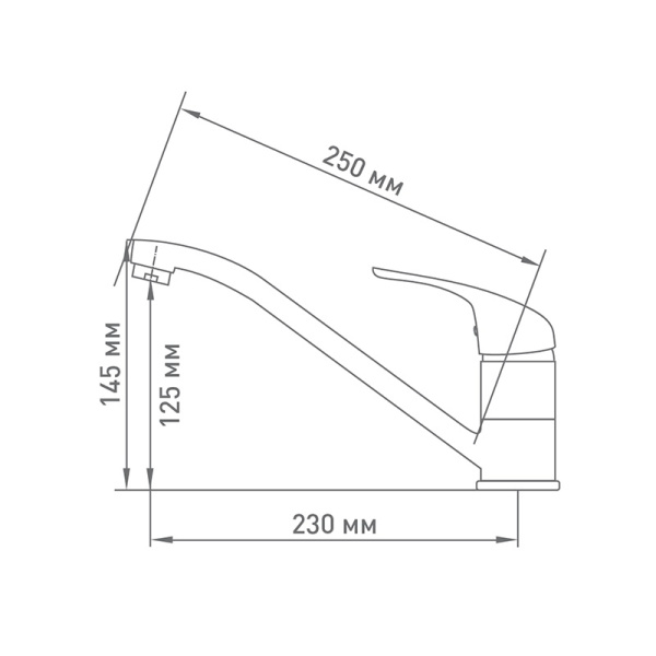 Смеситель для кухни Mix&Fix ZETTA 1005 одноручный, Чехия, тов-114492 купить за 3&nbsp;378 руб. в Новосибирске