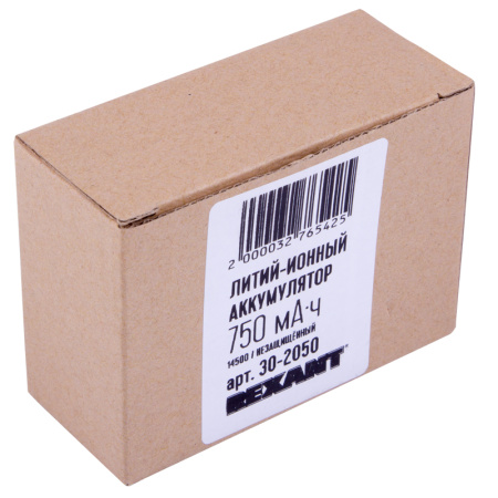 Аккумулятор Li-ion 14500 unprotected 750 mAH 3.7 В REXANT купить за 263 руб. в Новосибирске