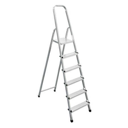 Стремянка алюминиевая СА 1х6 БИБЕР 98006, тов-071390 купить за 6&nbsp;049 руб. в Новосибирске