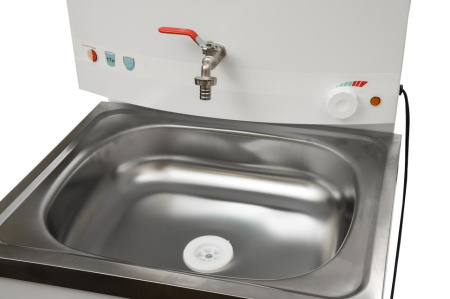 Умывальник дачный, с подогревом, нержавеющая мойка, цвет белый 74/4/1 купить за 6 590 руб. в Новосибирске