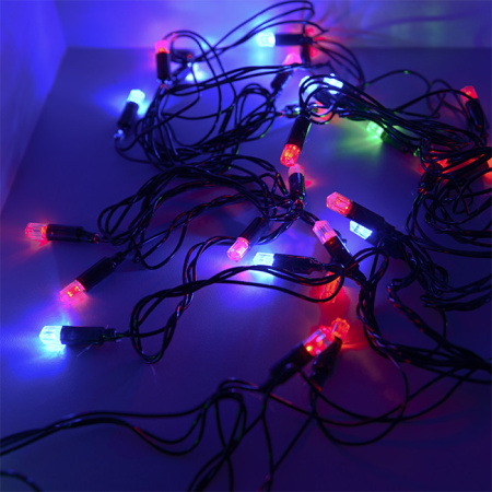 Гирлянда светодиодная "Рисовая" SE-RICE-540M, 5M, 40 LED, мультицвет, черный шнур (1319) купить за 0 руб. в Новосибирске