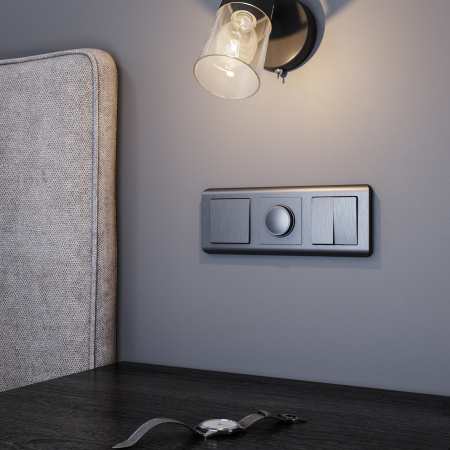 Выключатель 2-клавишный (графит рифленый) / WL04-SW-2G / W1120004 купить за 863 руб. в Новосибирске