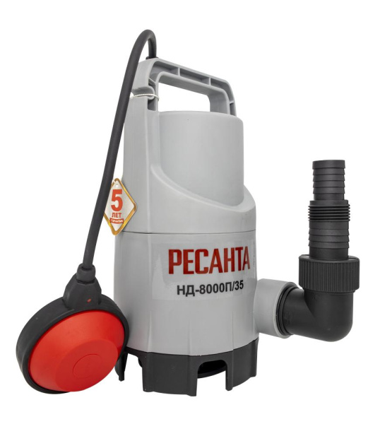 Дренажный насос НД-8000П/35 Ресанта, 77/2/1 купить за 3 290 руб. в Новосибирске