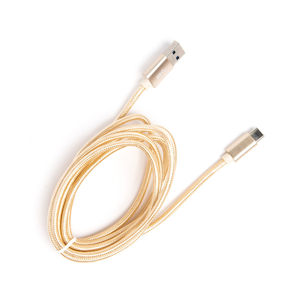 Шнур USB Type-C 3.1 - USB А 3.0, 1,8 м (шт/шт), золотой, Атом, (БЫСТРАЯ ЗАРЯДКА), 31023 купить за 0 руб. в Новосибирске