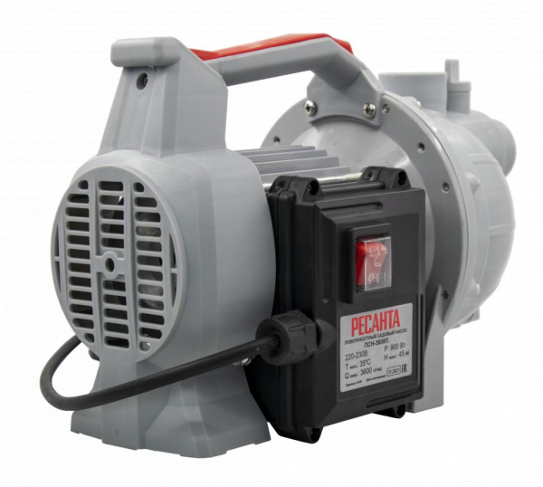 Поверхностный насос ПСН-3600П Ресанта, 900Вт, 77/4/4 купить за 6&nbsp;534 руб. в Новосибирске