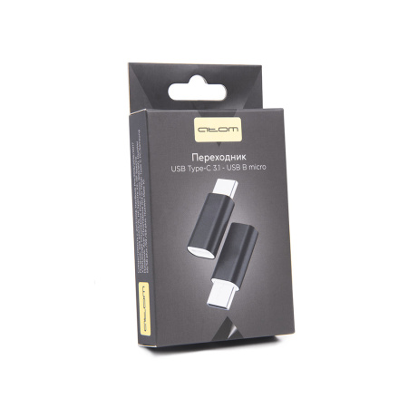Переходник USB Type-C 3.1 - USB B micro, (шт/гн), черный, Атом, 31048 купить за 0 руб. в Новосибирске