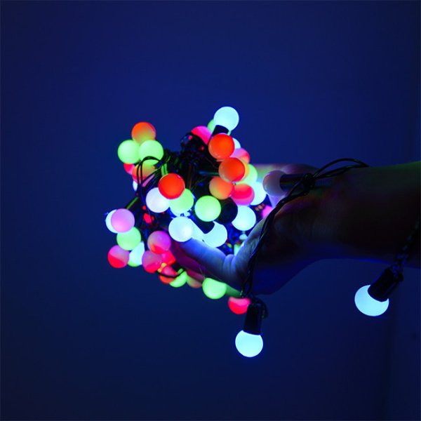 Гирлянда светодиодная уличная "Шарики", SE-BL-10100M,10M,100LED,мульт(3цв.),IP44,черн.шн.1,5м,СОЕД,Funray, 2637 купить за 0 руб. в Новосибирске