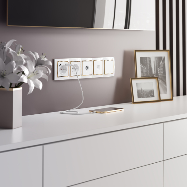 ТВ-розетка оконечная  (белая) / WL01-TV / W1183001, WERKEL купить за 693 руб. в Новосибирске