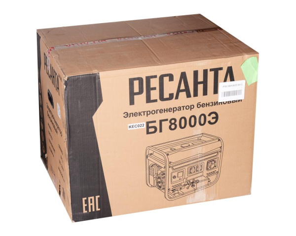 Электрогенератор БГ 8000 Э Ресанта, электростартер, 7000Вт, 3 года гарантии, 64/1/48 купить за 59 790 руб. в Новосибирске