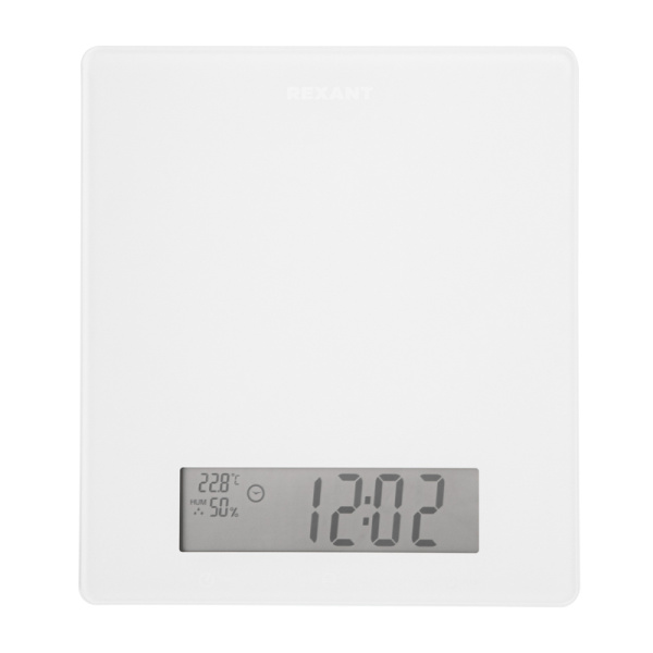 Весы кухонные электронные мультифункциональные, белые/стекло/до 5 кг REXANT купить за 479 руб. в Новосибирске