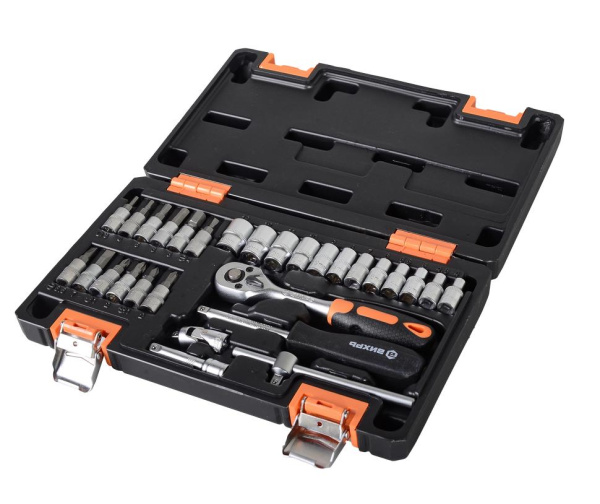 Набор инструментов, 1/4" , CrV, пластиковый кейс 29 предм 73/6/7/1 "ВИХРЬ" купить за 2 290 руб. в Новосибирске