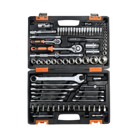 Набор инструментов, 1/2" , 1/4" , CrV, пластиковый кейс 82 предм 73/6/7/3 "ВИХРЬ" купить за 8&nbsp;328 руб. в Новосибирске