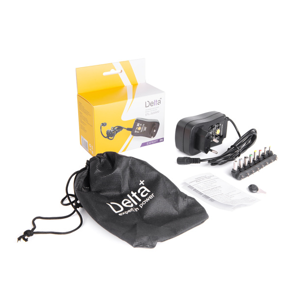 Блок питания 3-12V 1500mA имп. [ETL-3121500], съем. штекеры, полярность +, Delta+, цв. коробка, 8066 купить за 0 руб. в Новосибирске