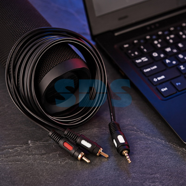 Шнур 3.5 Stereo Plug - 2RCA Plug  3М  (GOLD)  REXANT купить за 410 руб. в Новосибирске