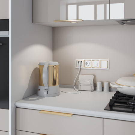 Выключатель 1-клавишный (белый) / WL01-SW-1G / W1110001, WERKEL купить за 459 руб. в Новосибирске