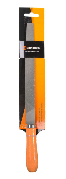 Напильник 200 мм плоский деревянная рукоятка 73/6/4/1 "ВИХРЬ" купить за 220 руб. в Новосибирске