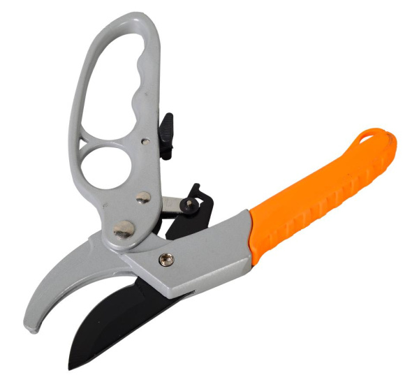 Секатор "ВИХРЬ", 200мм., возвратная пружина, храповый механизм,тефлоновое покр.,металл.обрезиненные рукоятки 73/7/3/3 купить за 820 руб. в Новосибирске